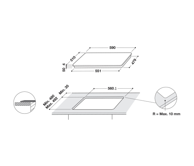Whirlpool PLYTA INDUKCYJNA WL S5360 BF/W ### - 1017150 - zdjęcie 11